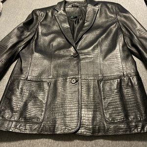Lauren Ralph Lauren’s leather jacket black large